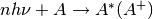 nh\nu+A \rightarrow A^*(A^+)